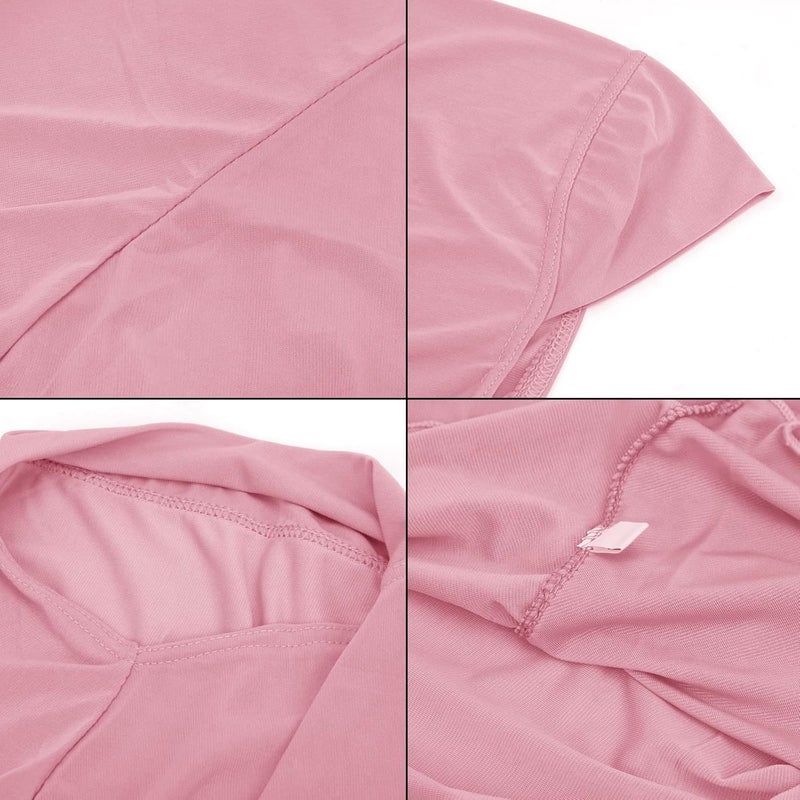 NICEYST Girls Instant Hijab Muslim Arab Scarf Shawls Neck Wrap Kids Islamic Solid Color Headscarf Turban for 7-12 Years Old - Image 4